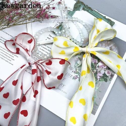Kewgarden 2" 5.5cm Love Voile Ribbon DIY Make Satin Bows Hair Accessories Handmade Crafts Flower Gift Packing Whloesale 25 Yards