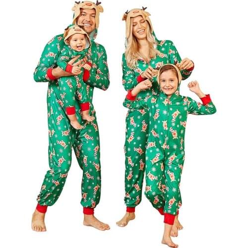 Family Look Jumpsuit Pajamas New Year Christmas Matching Family Outfits Father Son Romper Baby Mother Daughter Clothes
