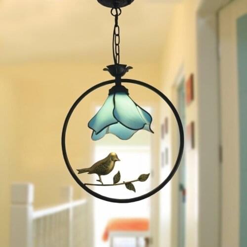 Tiffany lamp Mediterranean modern minimalist aisle porch balcony bar study lounge American garden chandelier