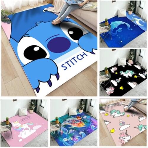 Lilo & Stitch Stitch Children cartoon Bedroom carpet Bedside living room bathroom carpet Boy and girl room Decorative floor mat