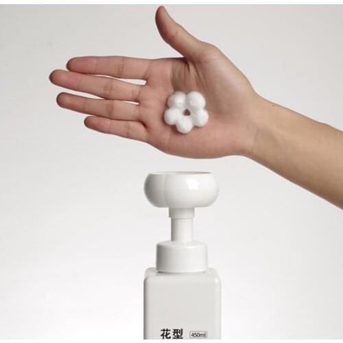 Soap Bottle Foaming Lotions Refillable Bottle Flower Pump Head Soap Shampoo Cosmetic Empty Bottle 250ML New