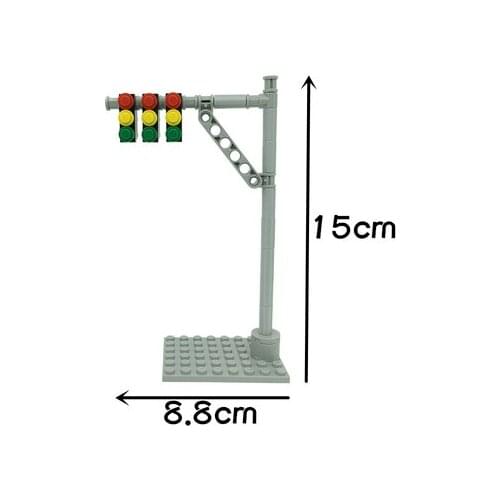 [MOC Hub] Tech Traffic Light Compatible Major Brand Toys Building Block Road Classic Collections Assembled Brick Handmade Design