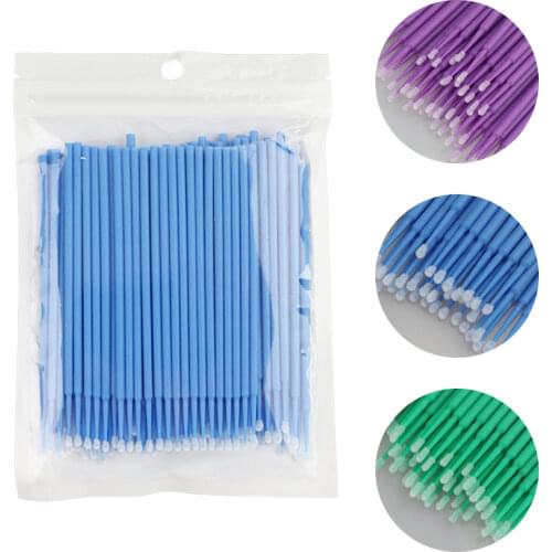 100Pcs/bag Disposable Eyelash swabs Eyelashes Extension Individual Lash Removing Swab Micro Brush For Eyelash Extension Tools