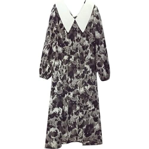 Pastel Retro Painting Vestidos Luxurious Harajuku Elegant Robe Spring Autumn New Long Sleeve Korean Plus Size Dress Women