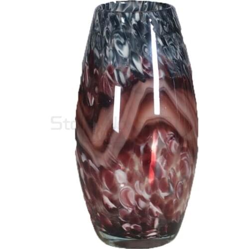 Europe High Grade Creative Color Glass Vase Blowing Glass Crafts Art Vase Interior Decoration Vase Wholesale