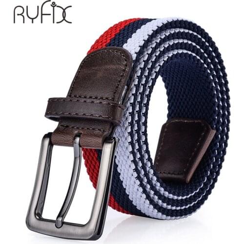 New Belts for Men Selling Striped Adult Cintos Belt Man Canvas Lengthen Strap Personality Male Nylon Three Color NS04