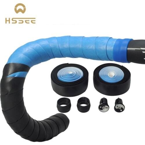 HSSEE two-color handlebar straps sticky PU + elastic EVA official authentic handlebar straps anti-skid bicycle accessories