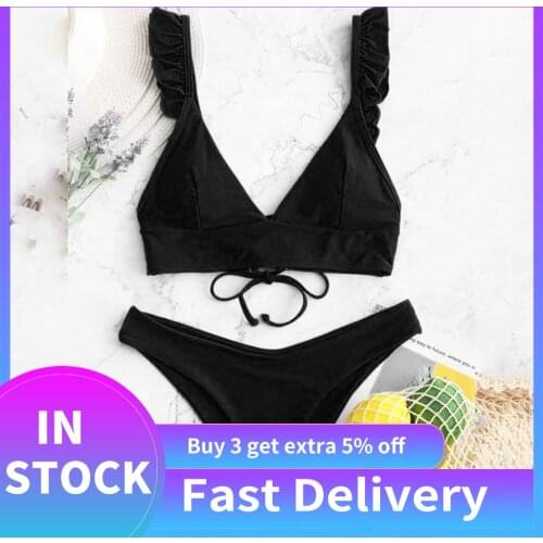 Sexy Black Micro Bikini Set Women 2 Pieces Bikini Swimsuit Swimwear Push Up Padded Bra Thongs Biquini Bathing Suit Beachwear