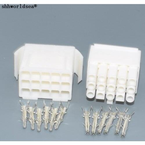 Shhworldsea 15pin Small Type connector Set Kits mini Type set EL 4.5MM male Female socket plug with 15P 15 Way/pin