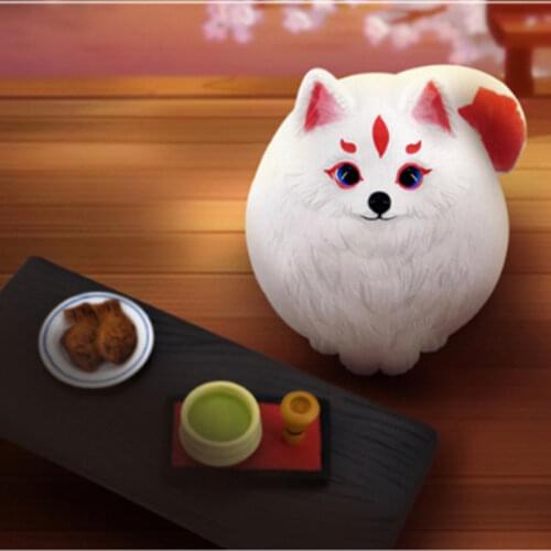 Snow Fox Anime Blind Box Toys Fat Dodo Kitten Toys for Girls Pucky Babies Collectible Figurines Surprise Boxes Kimetsu No Yaiba