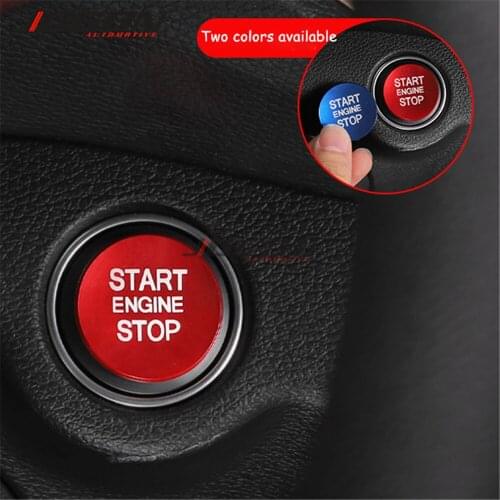 Alloy Red Blue For KIA K3 Forte 2019 2020 Car Accessories Styling Engine Start Stop Ignition Button Cover Trim