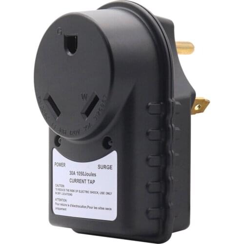 RV Surge Adapter Portable Circuit Analyzer with LED Indicator Light for Travel Trailers RV Surge Protector