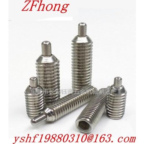 10PCS M3 M4 M5 M6 M8 M10 M12 Hex Socket spring loaded pin plunger stainless steel 304