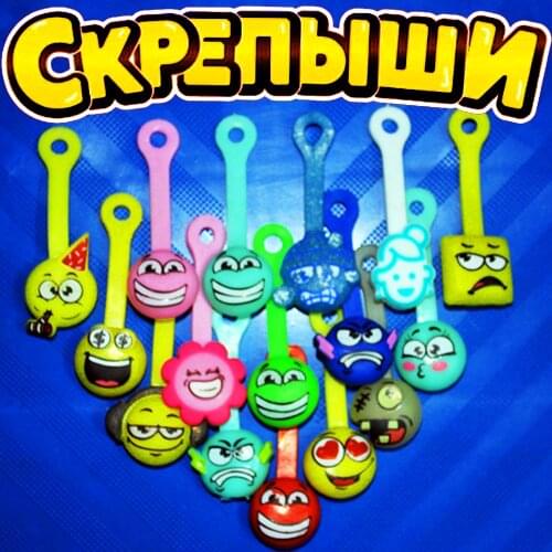 100pcs Skrepyshi Hair Decor Tie Bands Magnit Cartoon Skrepyshy for Girls Magnet Skrepysh Squeaks Clips Collection Squeaky Part 1