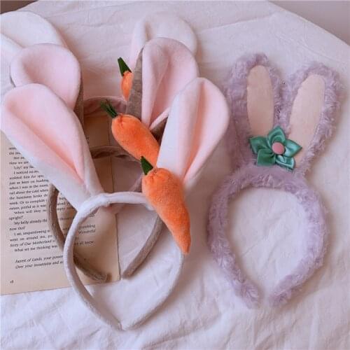 Fashion New Product Bunny Ears Carrot Headband Cartoon Cute Hair Accessories for Women