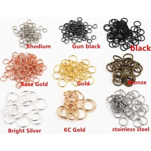 200pcs/Lot 3/4/5/6/7/8/10mm Metal DIY Jewelry Findings Open Single Loops Jump Rings & Split Ring for jewelry making