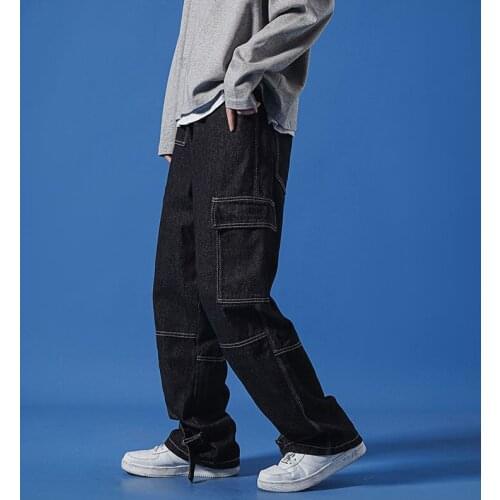 2021 Korean Collage Hip Hop Jeans Woman Couple Loose Denim Pants Fashion Clothing Man Straight Casual Jeans Mans