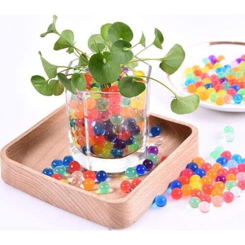 3000pcs/bag Crystal Soil Children Water gun Water Beads for Botany Growing Up Water Hydrogel Balls Wedding Home Decor Potted