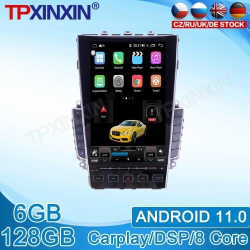 Android 11.0 For Infiniti Q50L Tesla Style Vertical Navigation 6G+128GB Car Multimedia DSP With IPS Screen Radio Player Carplay