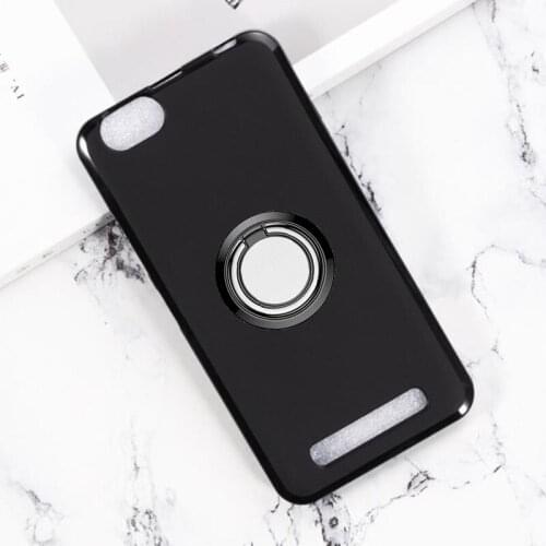 For Lenovo Vibe C (A2020) Back Ring Holder Bracket Phone Case Cover Phone TPU Soft Silicone Cases for Lenovo A2020a40 5.0 inch