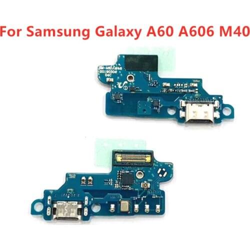 For Samsung Galaxy A60 A606 M40 USB Charger Port Dock Connector PCB Board Ribbon Flex Cable Charging Port Component Replacement