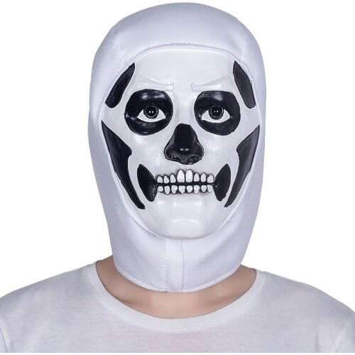 Skull Trooper Mask Game Character Horror Headgear Halloween Cosplay Costume Latex Terror Props Scary Dress Up