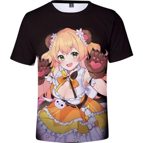 HOLOLIVE VTuber Momosuzu Nene 3D Printed Spring Summer Preppy Men/Women Street Clothes T-shirt Streetwear Kawaii style