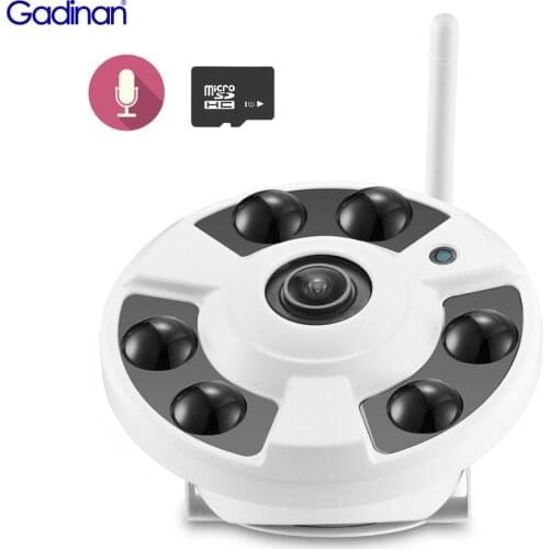 Gadinan 5MP Wifi Camera 1.7mm Fisheye Lens Panoramic 180 degree Motion Detection Home CCTV Security Audio IP Camera iCSee