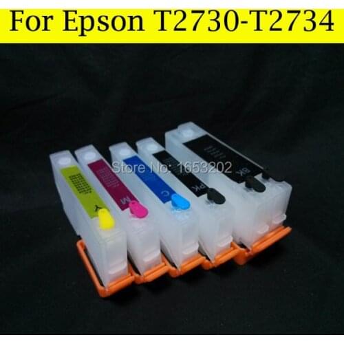 2 Set Empty Refillable Ink Cartridge For Epson T2730 - T2734 T273 273 For Epson XP520/600/620 XP700 XP800/820 Printer