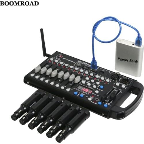 192 Dmx Controller Wireless DMX Receiver Built in Battery Stage Lighting Effect DJ Light Controller Disco Light for Home Party