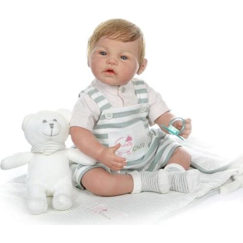 Boutique Reborn baby doll like newborn baby boy silicone dolls for children gift iCradle collection doll bebes reborn 52cm