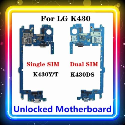 For LG K10 K430Y/K430T K430DS Motherboard Single/Dual SIM With Whole Chips Test Original Logic Board Mainboard
