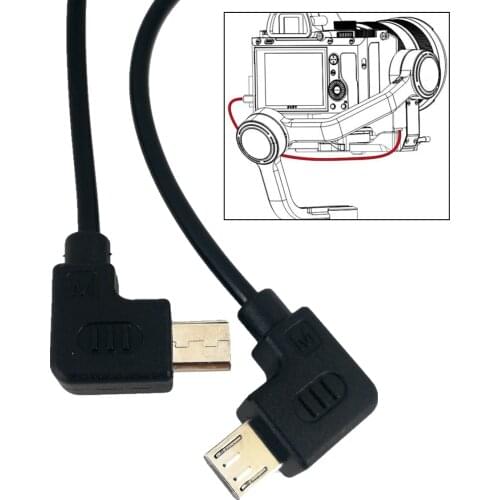 Micro USB to Micro USB Camera Control Cable for ZHIYUN Crane2 Weebill-S & Canon 5D Mark IV 5DS 7D II Nikon D850 Z50 ZW-Micro-002