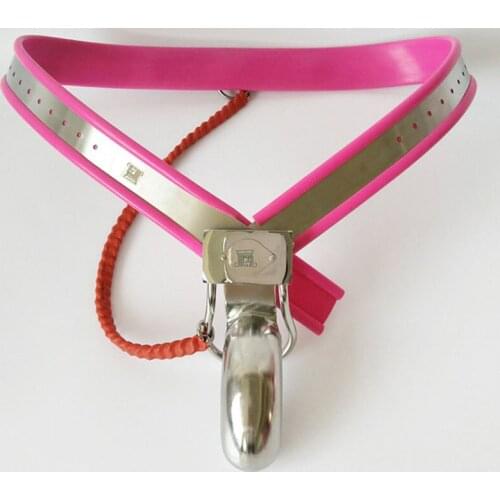 Male Adjustable Pink Silicone Curve Waistbelt Stainless Steel Chastity Belt Device With Cock Penis Cage Adult Bdsm Sex Toy