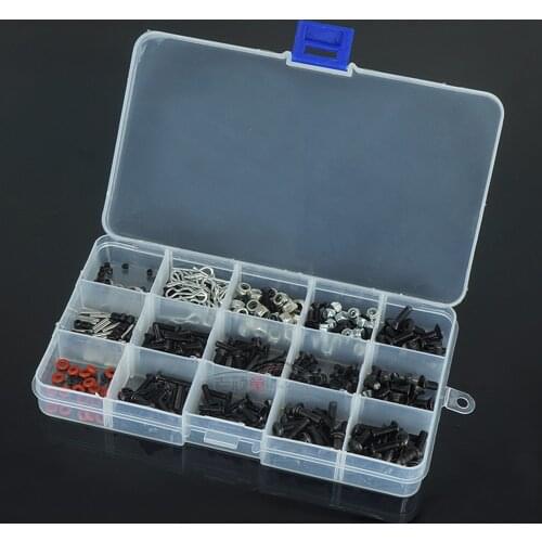 RC Car Parts 1/10 1/8 Repair M3 94123 DHK Big Screw Box Package Set Remote Control Cars Screws Tools Commonly Used Tool Kit