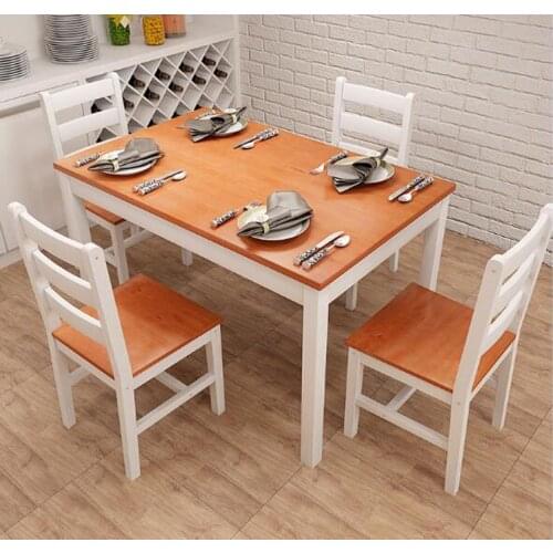 Solid wood dining table chair set стол обеденный combination dining table chair set 1 piece dining table 4 pieces chairs set