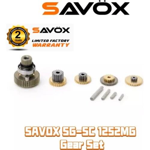 Original SAVOX SG-SC1252MG Gear Set High Torque Titanium Gear Servo SAVOX 1252 Including bearings