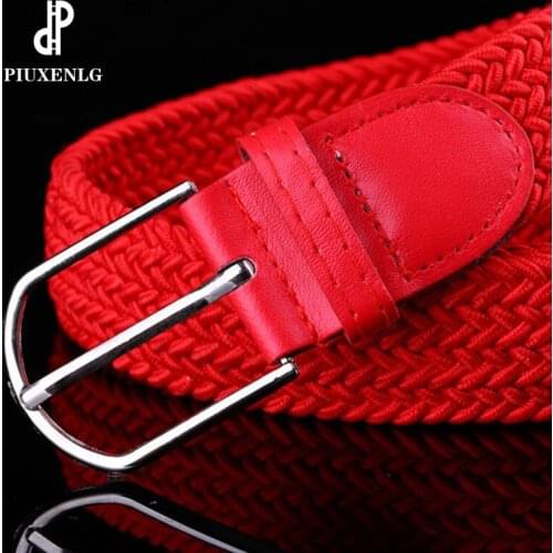 Best Unisex Belt Pin Buckle Men Womens Casual Canvas Belt Tidal Current Weaving Elastic Cowboys Mens Belt Multicolor Gg Belts