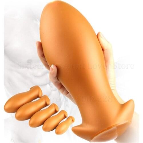 Sex Shop Soft Huge Anal Plug Big Butt Plug Beads Anus Expansion Stimulator Prostate Massage Anal Sex Toys For Woman Men