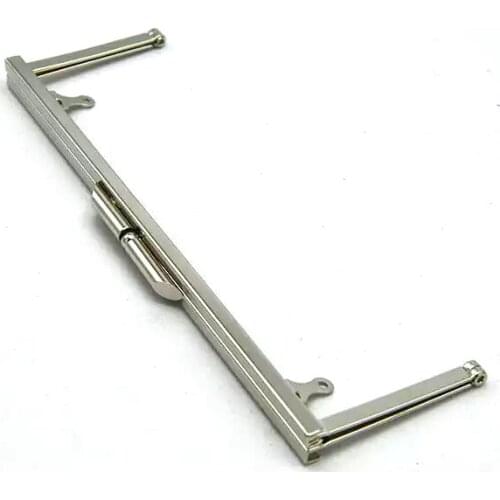 20 cm / 8 Inch Silver Straight Edge Purse Frame - Purse/Clutch Hardware