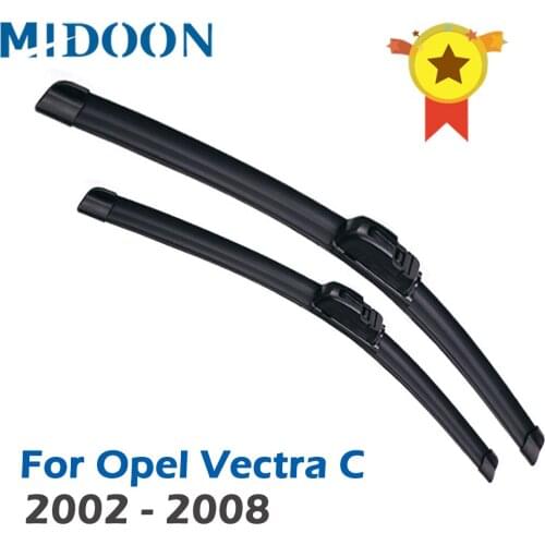 MIDOON Wiper Front Wiper Blades For Opel Vectra C 2002 - 2008 2007 2006 2005 2004 Windshield Windscreen Front Window 24" & 19"