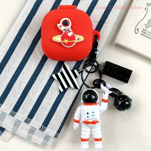 Cute Cosmic Astronaut Silicone Cover for Samsung Galaxy Buds Live 2020 Case Bluetooth Earphone Case Protective Box Headset Bag