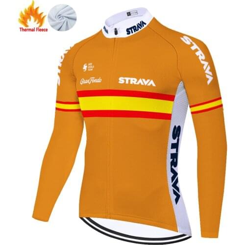 Strava Winter Thermal Fleece Tenue Velo Homme Maillot Fietskleding Heren Tricota Ciclismo Hombre Camisa Ciclismo Masculina
