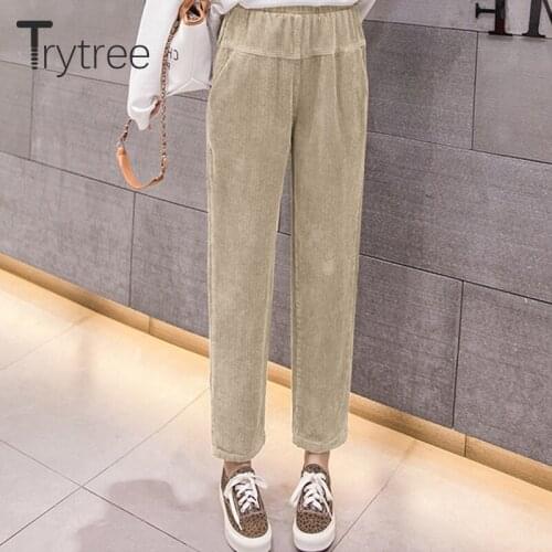 Женские вельветовые брюки Trytree China At AliExpress