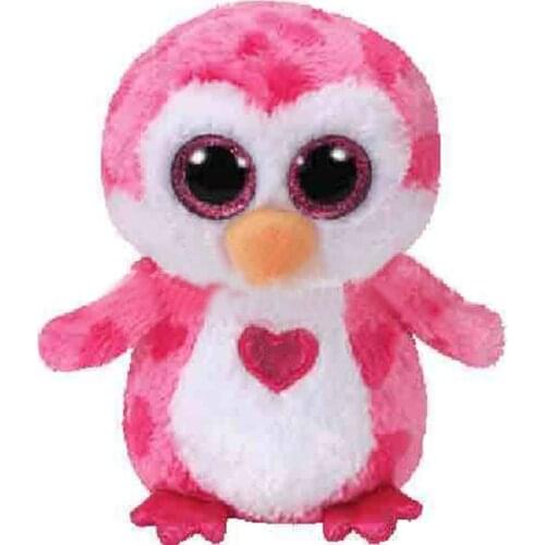 Ty Beanie Big Eyes Pink Penguin Juliet Doll Plush Stuffed Animal Super Soft Bedside Ornaments Toys Girl Gift For Kids 15CM