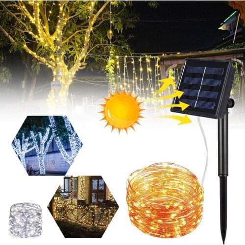 LED Solar Light Outdoor Lamp String Lights For wedding Christmas Party decoration Waterproof Fairy Lights Garden Street Garland