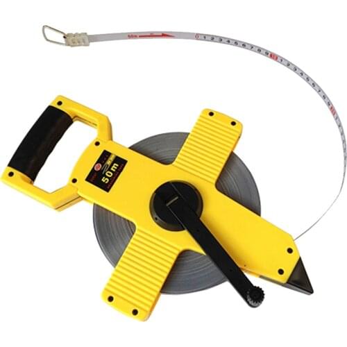 Nylon coated Waterproof steel Tape Measure 100 Meters special Foot