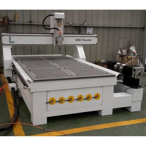Rotary Table 1325 Wood Cutting Machine With NC Studio/DSP Air Cooled Spindle CNC Milling Machine For Cabinet Furniture Making