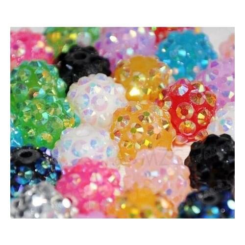 Ye434 10*12 mm mix 20 color wholesale Resin crystal Beads Basketball Wives DIY Finding for jewelry bracelet