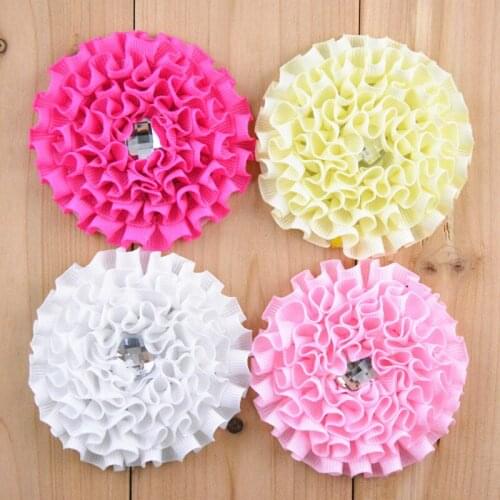 Yundfly 3pcs Sunflower for Baby Hair Headband Garment,handbag,shoes DIY Accessory Ribbon Flower for Baby Headwear